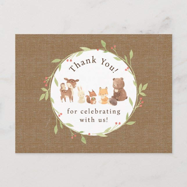 Cartão Postal Floresta Encantada Obrigado (Frente)