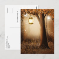 Floresta Mágica com Luzes de Fada