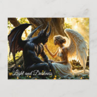 Floresta mística de demônio branco preto