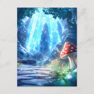 Cartão Postal Floresta Mushroom