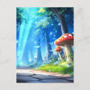 Cartão Postal Floresta Mushroom