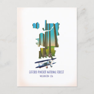 Cartão Postal Floresta Nacional Gifford Pinchot, estado de washi