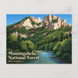 Cartão Postal Floresta Nacional Monongahela EUA