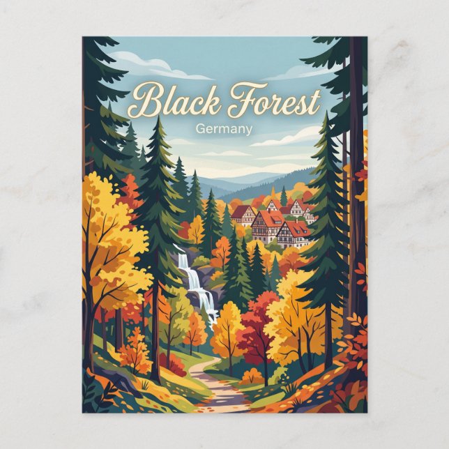 Cartão Postal Floresta Negra Alemanha (Frente)