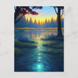 Cartão Postal Floresta Pantanosa na Selvagem Mesmerizante