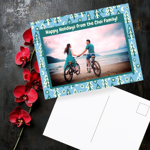 Cartão Postal Floresta Pinheira Lua Estrelas Férias PERSONALIZA