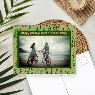 Cartão Postal Floresta Pinheira Lua Estrelas Férias PERSONALIZA