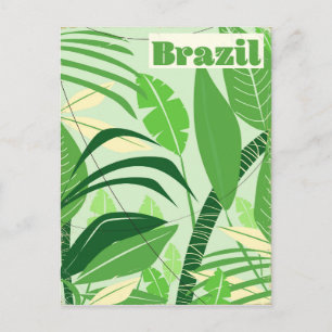 Cartão Postal Floresta tropical brasileira impressão de férias e