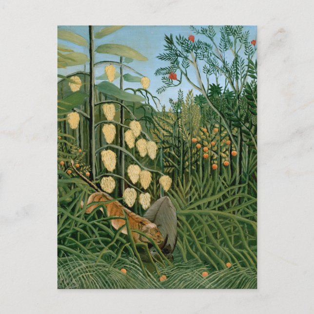 Cartão Postal Floresta Tropical, Henri Rousseau (Frente)