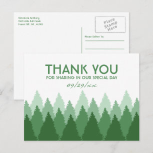 Cartão Postal Floresta Verde Cordilheira Bosque Casamento Agrade