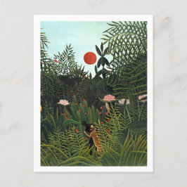 Cartão Postal Floresta Virgem Bela de Henri Rousseau