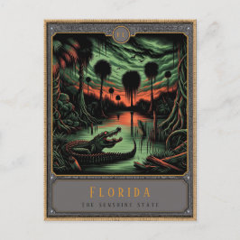 Cartão Postal Flórida | Cartão-postal de arte gótica