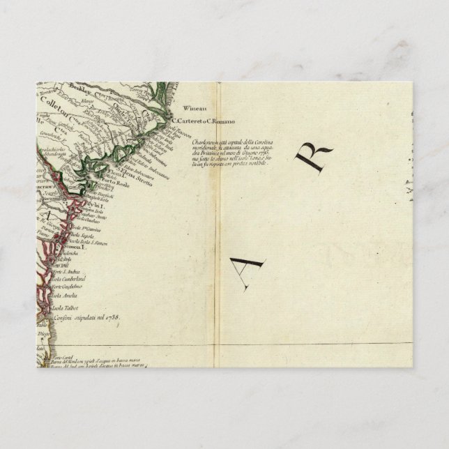 Cartão Postal Flórida, Geórgia, Carolina do Sul (Frente)