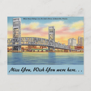 Cartão Postal Flórida, Jacksonville, Rua principal.