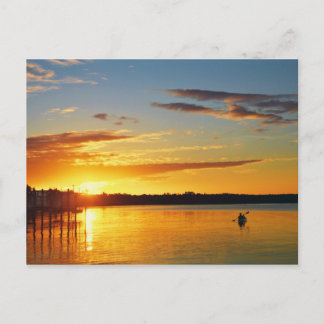 Cartão Postal Florida Kayaker no Sunset