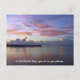 Cartão Postal Florida Keys Sunset