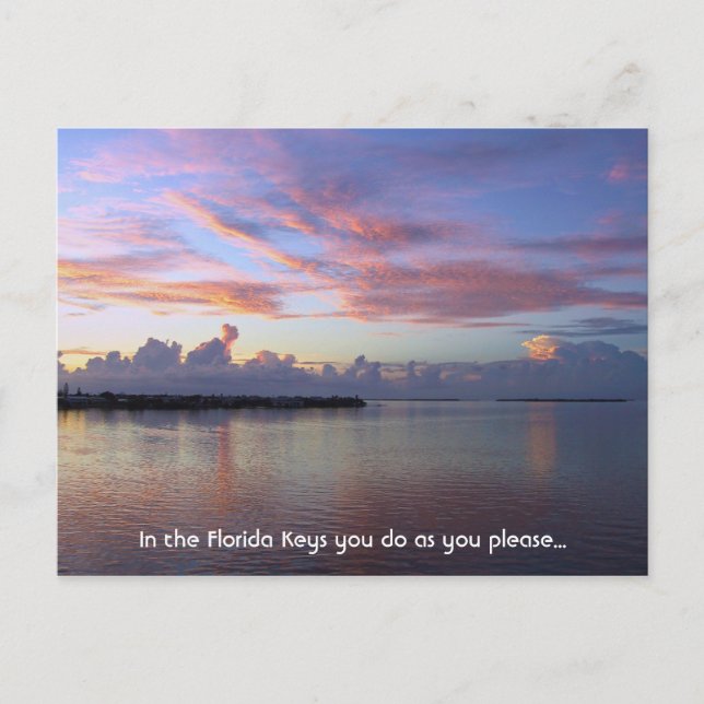 Cartão Postal Florida Keys Sunset (Frente)