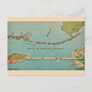 Cartão Postal Florida Keys Vintage - Miami