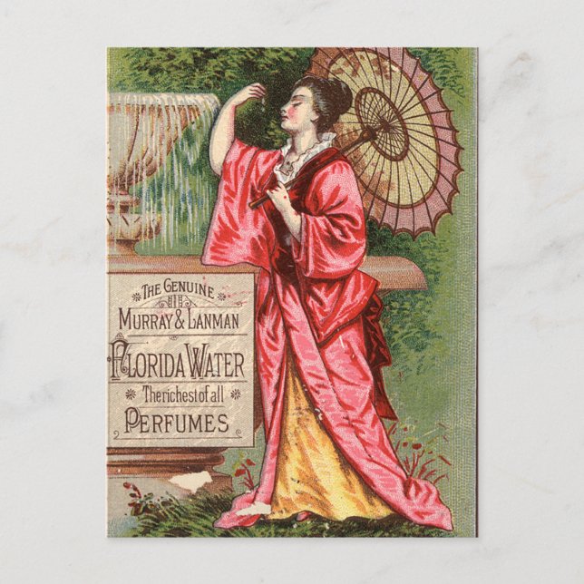 Cartão Postal Flórida Perfume d'água 1881 Anúncio (Frente)