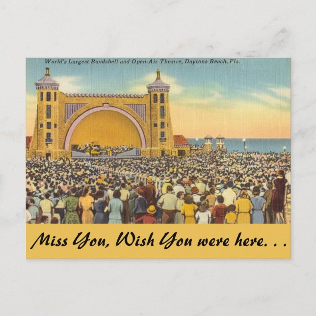 Cartão Postal Flórida, praia de Daytona (Frente)