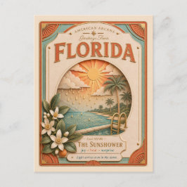Cartão Postal Florida Vintage Paper Cut American Arcana