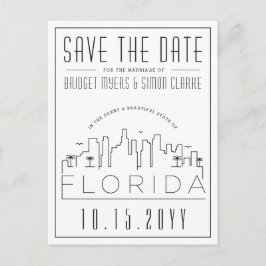 Cartão Postal Florida Wedding | Skyline Salvar a Data