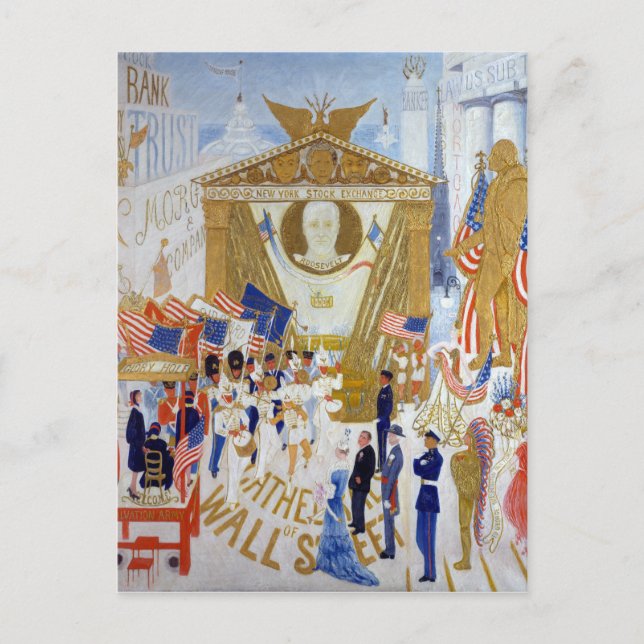 Cartão Postal Florine Stettheimer As Catedrais de Wall Street (Frente)