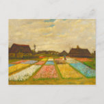Cartão Postal Flower Beds na Holanda por van Gogh Postcard<br><div class="desc">Flower Beds na Holanda,  também conhecida como Bud Fields,  foi a primeira pintura de jardim de Vincent van Gogh.  Pintado em 1883. A pintura apresenta uma visão geral das parcelas geometricamente definidas de ícones brancos,  cor-de-rosa,  azuis e amarelos.</div>