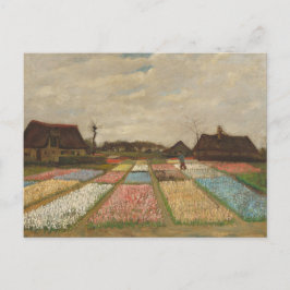Cartão Postal Flower Beds na Holanda por Vincent Van Gogh Postca