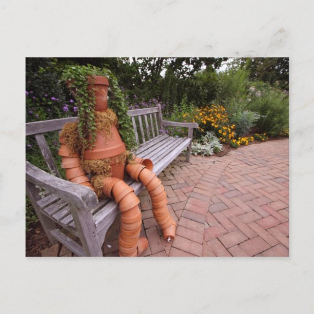 Cartão Postal Flower Pot Girl (Frente)