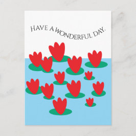 Cartão Postal Flowers on a pond