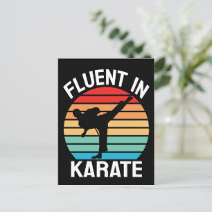 Cartão Postal Fluente em Karate Engraçado Karate