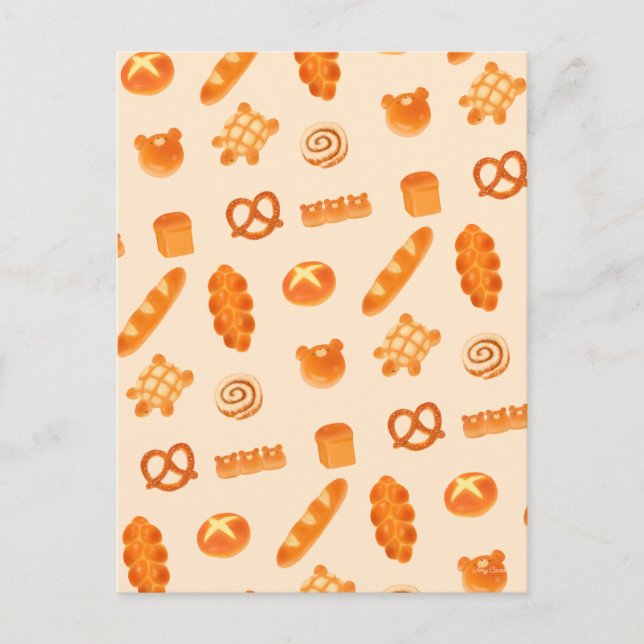 Cartão Postal Fluffy Bakery Bread Varie Estilo Snack Japonês (Frente)