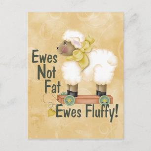 Cartão Postal Fluffy Ewes