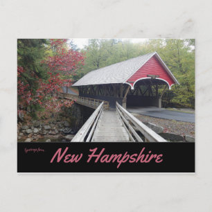 Cartão Postal Flume Covered Bridge New Hampshire