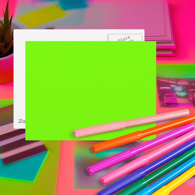 Cartão Postal fluorescente verde (Criador carregado)