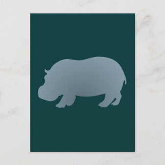 Cartão Postal Flusspferd hippopotamus