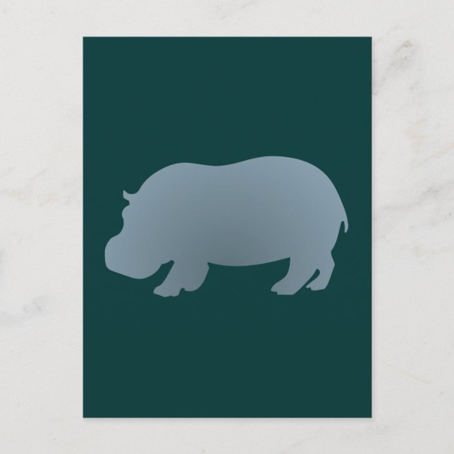 Cartão Postal Flusspferd hippopotamus (Frente)