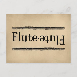Cartão Postal Flute Vintage