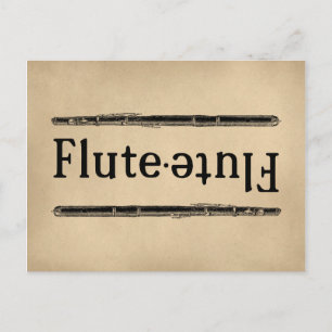 Cartão Postal Flute Vintage