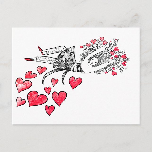 Cartão Postal Flutuando no Amor (Frente)