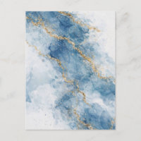 Fluxo Abstrato Elegante Brilho Azul Dourado