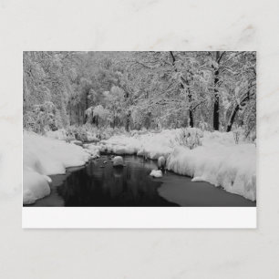 Cartão Postal Fluxo coberto por neve