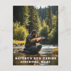 Cartão Postal *~* Fluxo de Pesca principal Natureza AP49 Salmão