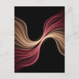 Cartão Postal Fluxo Eterno de Amor — Arte Romântica Abstrata