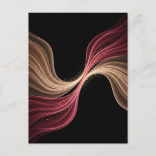 Cartão Postal Fluxo Eterno de Amor — Arte Romântica Abstrata