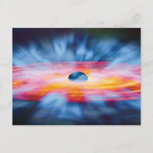 Cartão Postal Fluxos de Buraco Negro - Conceito de Artista Color