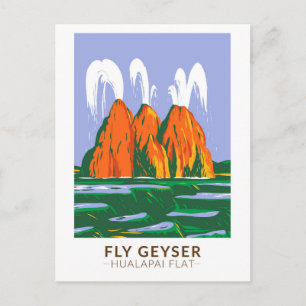 Cartão Postal Fly Geyser Hualapai Flat Nevada Vintage