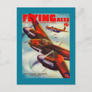 Cartão Postal Flying Aces Magazine Cobrir 5