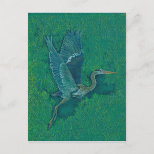 Cartão Postal Flying Heron
